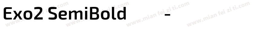 Exo2 SemiBold 半粗体字体转换